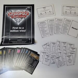 Monopoly Millionaire Board Game Token Pieces